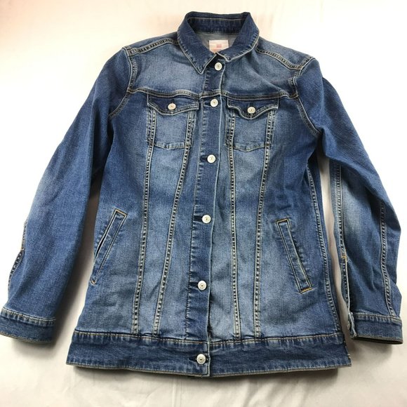 Lularoe Jean Jacket Size M Medium Wash Denim Button Front - Picture 1 of 7
